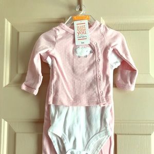 Just one you 3-piece bodysuit and pants set